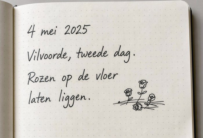 Uit Ottilies schrift, 4 mei 2025